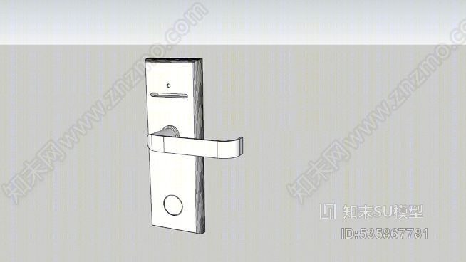 钥匙卡锁SU模型下载【ID:535867781】