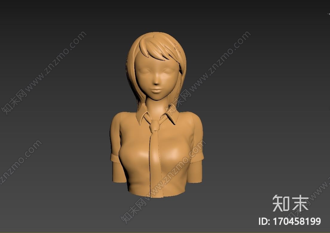 日本制服女孩3d打印模型下载【ID:170458199】