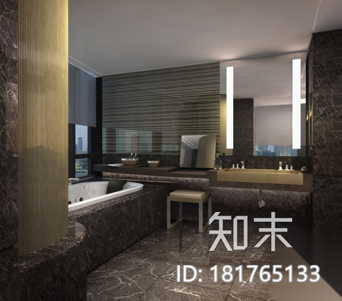 [上海]新中式大户型样板房设计CAD施工图（含效果图）cad施工图下载【ID:181765133】