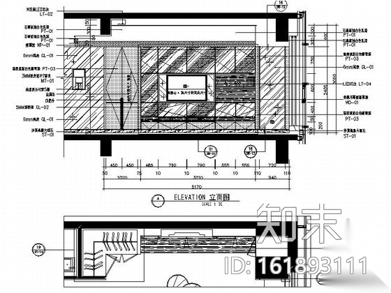 酒店式住宅公寓一居室内装修图施工图下载【ID:161893111】