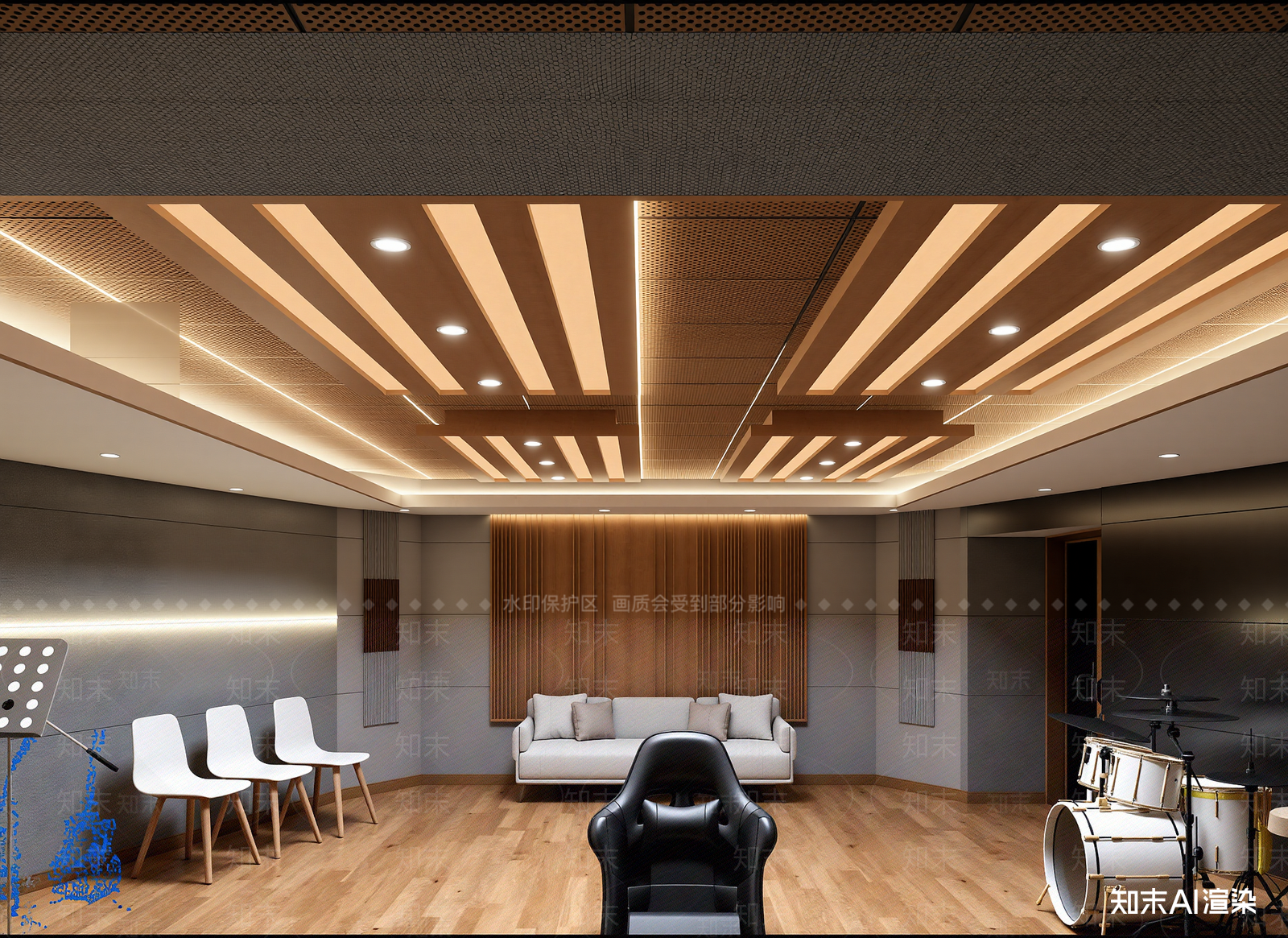 现代电竞房3D模型下载【ID:1214263730】