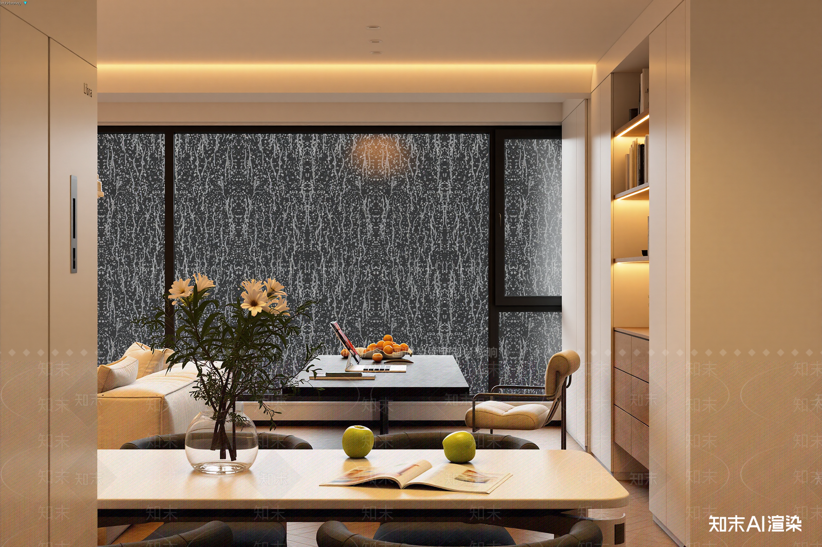 现代客餐厅3D模型下载【ID:1221440254】