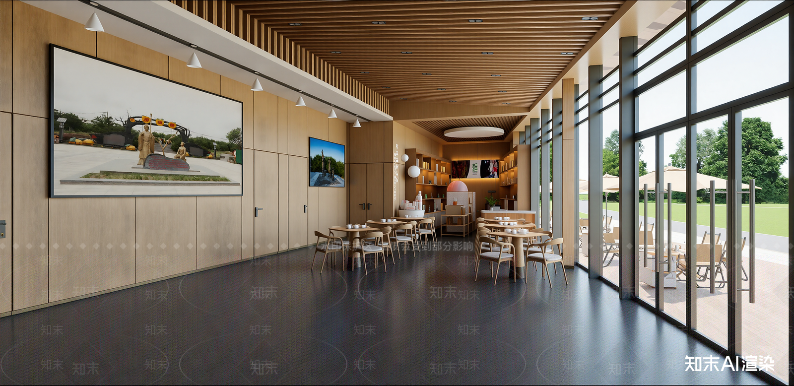 现代咖啡厅SU模型下载【ID:1215207562】