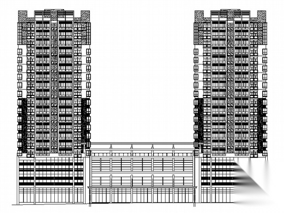 某十九层节能型公寓楼建筑施工图（高档）cad施工图下载【ID:167490116】