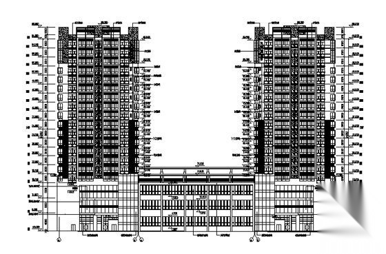 某十九层节能型公寓楼建筑施工图（高档）cad施工图下载【ID:167490116】