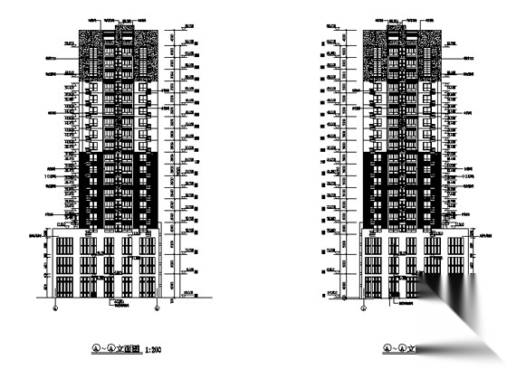 某十九层节能型公寓楼建筑施工图（高档）cad施工图下载【ID:167490116】