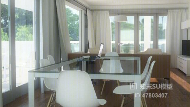 家居餐厅SU模型下载【ID:519330398】