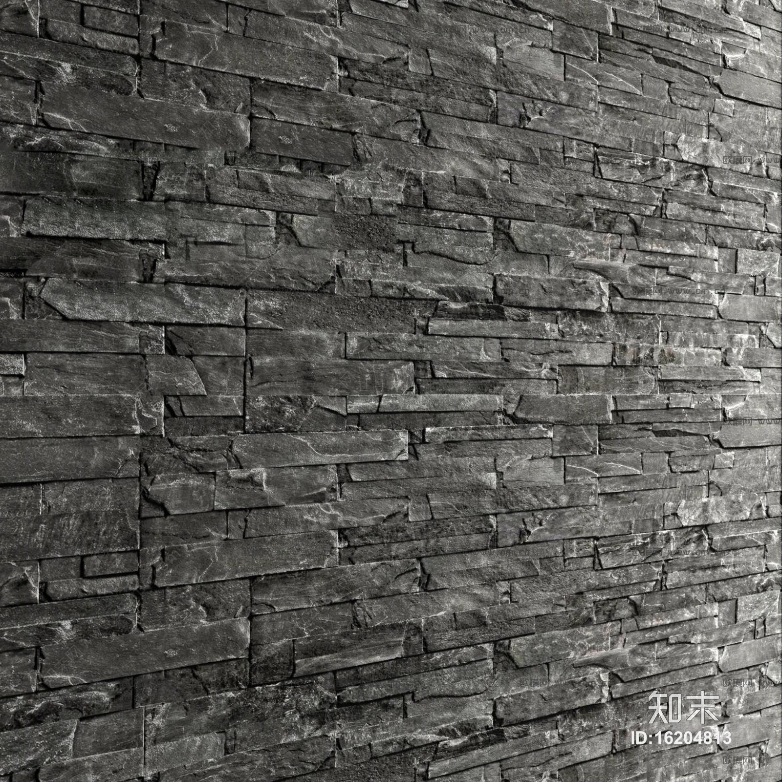 现代文化石背景墙3D模型下载【ID:16204813】