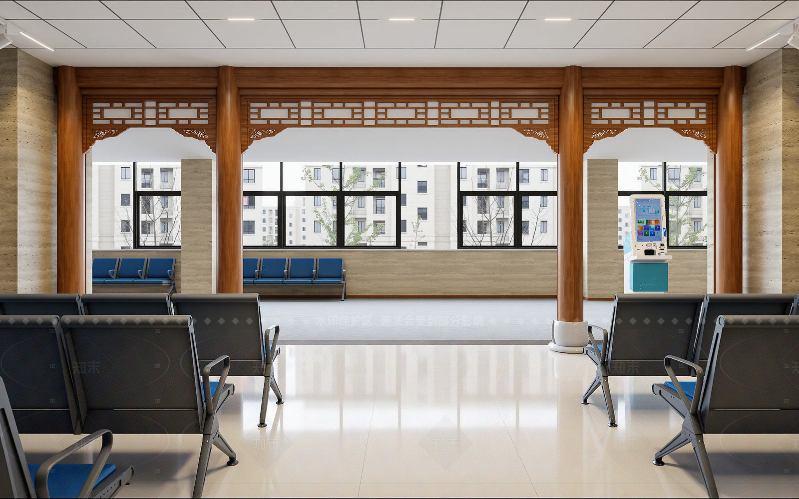 新中式车站3D模型下载【ID:1214604622】