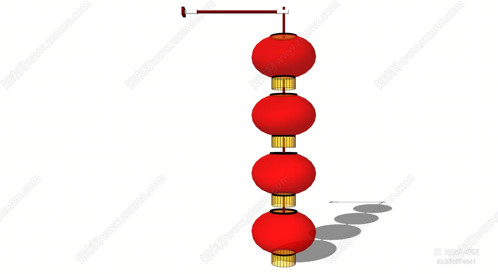 红灯笼SU模型下载【ID:331074641】
