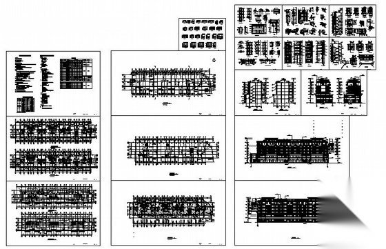 [碧天家园]二期某六层商住楼建筑施工图cad施工图下载【ID:168464100】