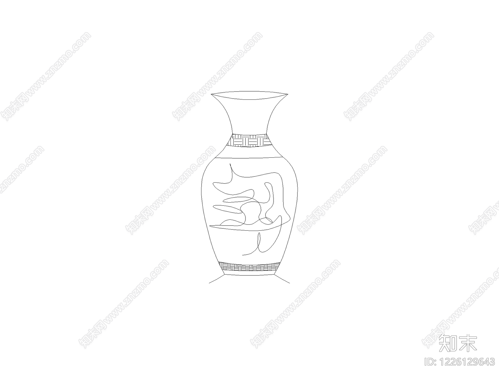 现代摆件CAD图纸