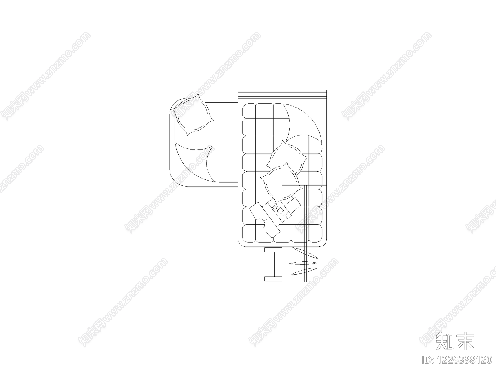现代床CAD图纸