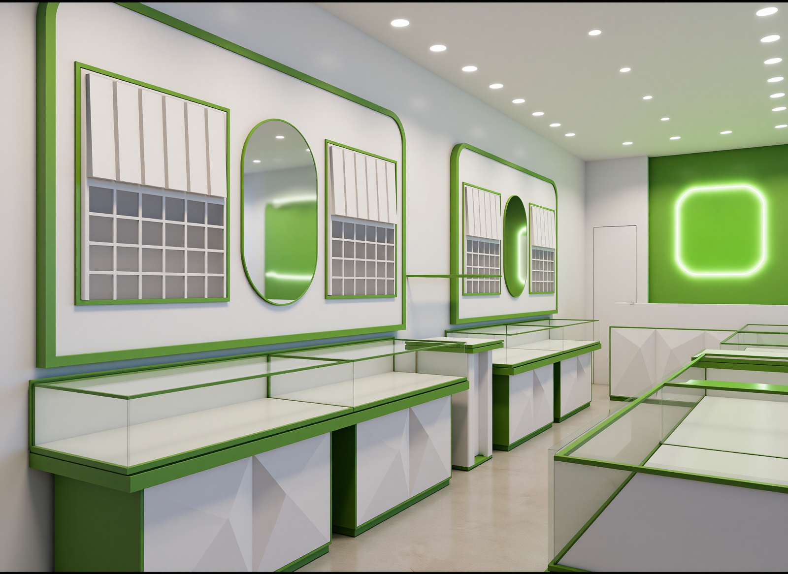 现代门窗展厅3D模型下载【ID:1214806291】