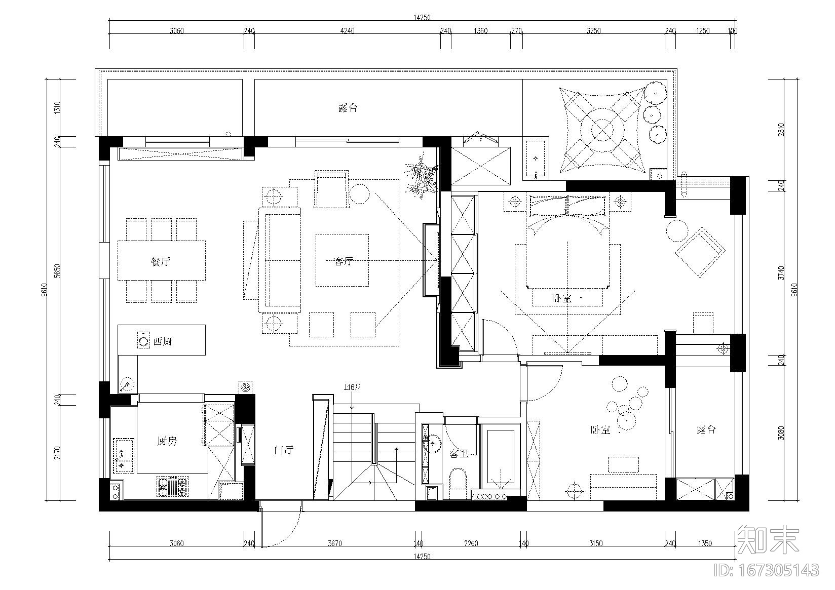 [上海]新湖果岭后现代港式复式别墅施工图cad施工图下载【ID:167305143】