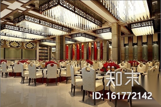 [成都]新中式海鲜酒楼室内施工图（含效果）cad施工图下载【ID:161772142】