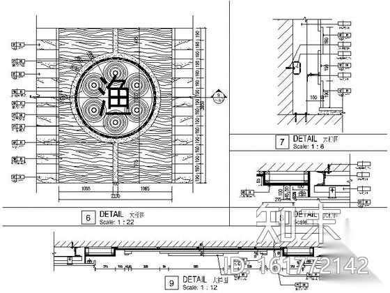 [成都]新中式海鲜酒楼室内施工图（含效果）cad施工图下载【ID:161772142】