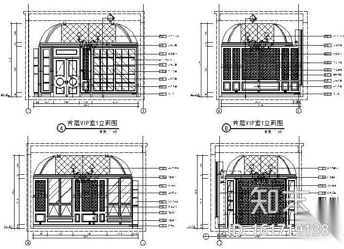 [湖北]武汉中建——汤逊湖一号售楼处精装施工图cad施工图下载【ID:161719138】