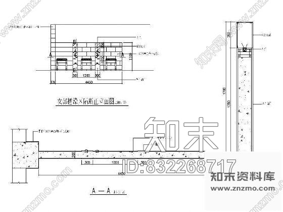 图块/节点搓澡区隔断详图cad施工图下载【ID:832268717】