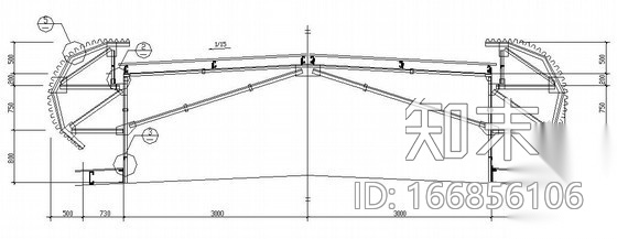 门式刚架厂房气楼节点构造详图cad施工图下载【ID:166856106】