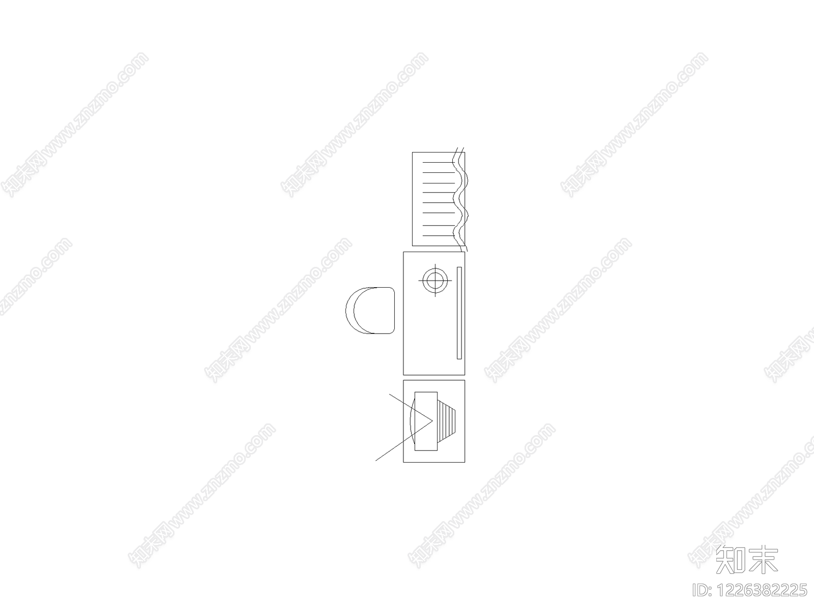 开关插座cad施工图下载【ID:1226382225】