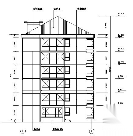 长春某六层住宅楼建筑设计施工图cad施工图下载【ID:149550123】