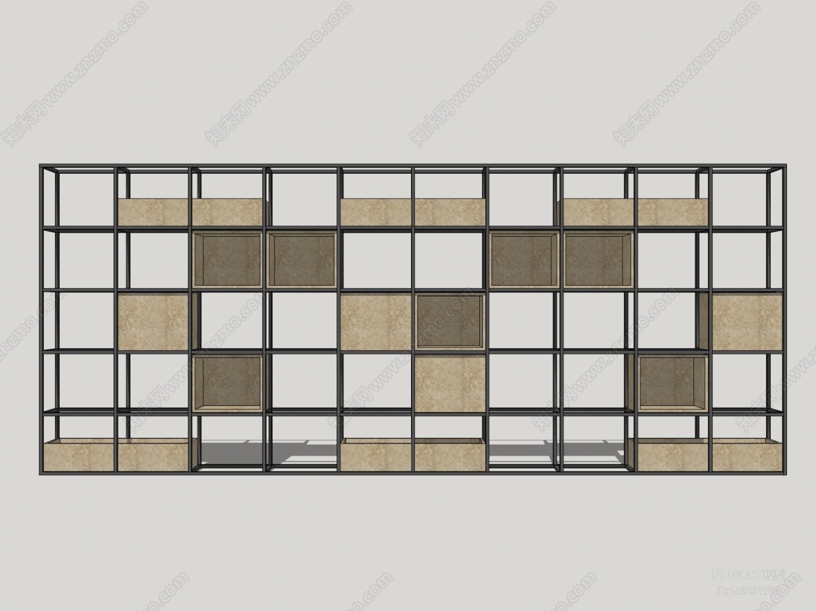 工业风格花架SU模型下载【ID:148231788】
