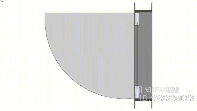 外部3门；平面视图SU模型下载【ID:923325063】