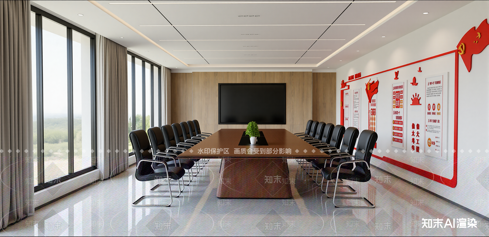 现代会议室SU模型下载【ID:1215199472】