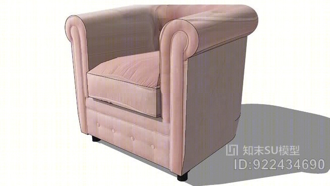 切斯特菲尔德玫瑰椅，家世界，132656SU模型下载【ID:922434690】