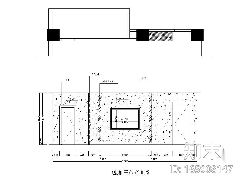 现代KTV包间装修图cad施工图下载【ID:165908147】