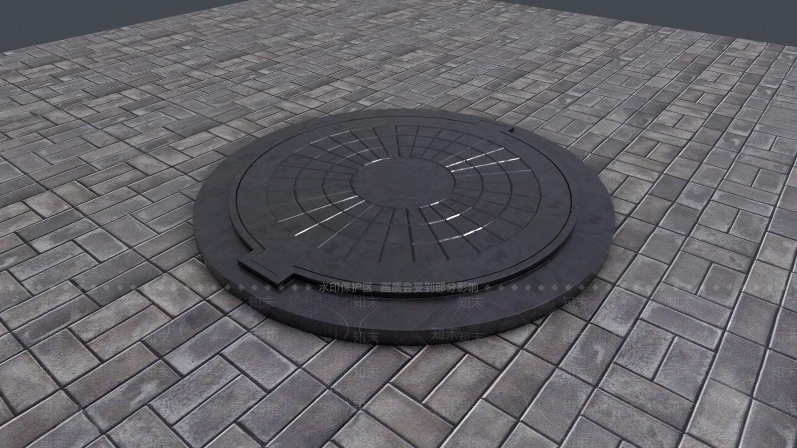 现代井盖3D模型下载【ID:1106634895】