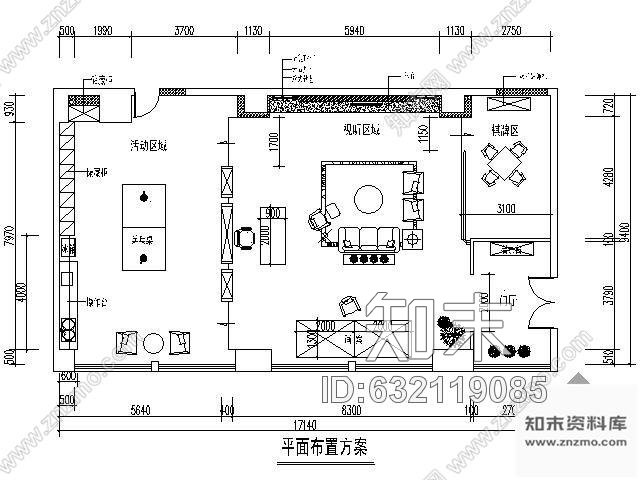 施工图商务楼私家会所装饰图cad施工图下载【ID:632119085】