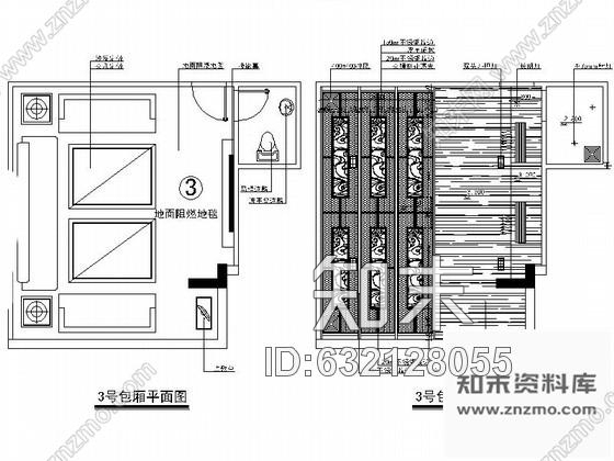 施工图张家港精装KTV三间包厢室内装修图cad施工图下载【ID:632128055】