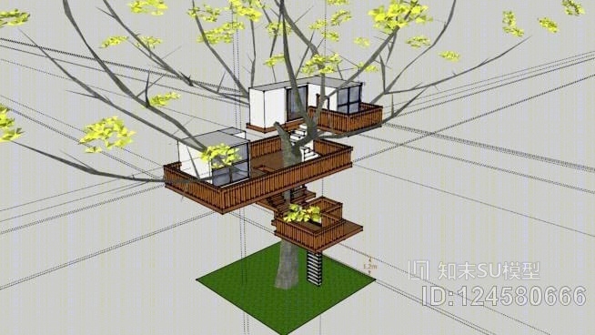 秋树屋SU模型下载【ID:124580666】