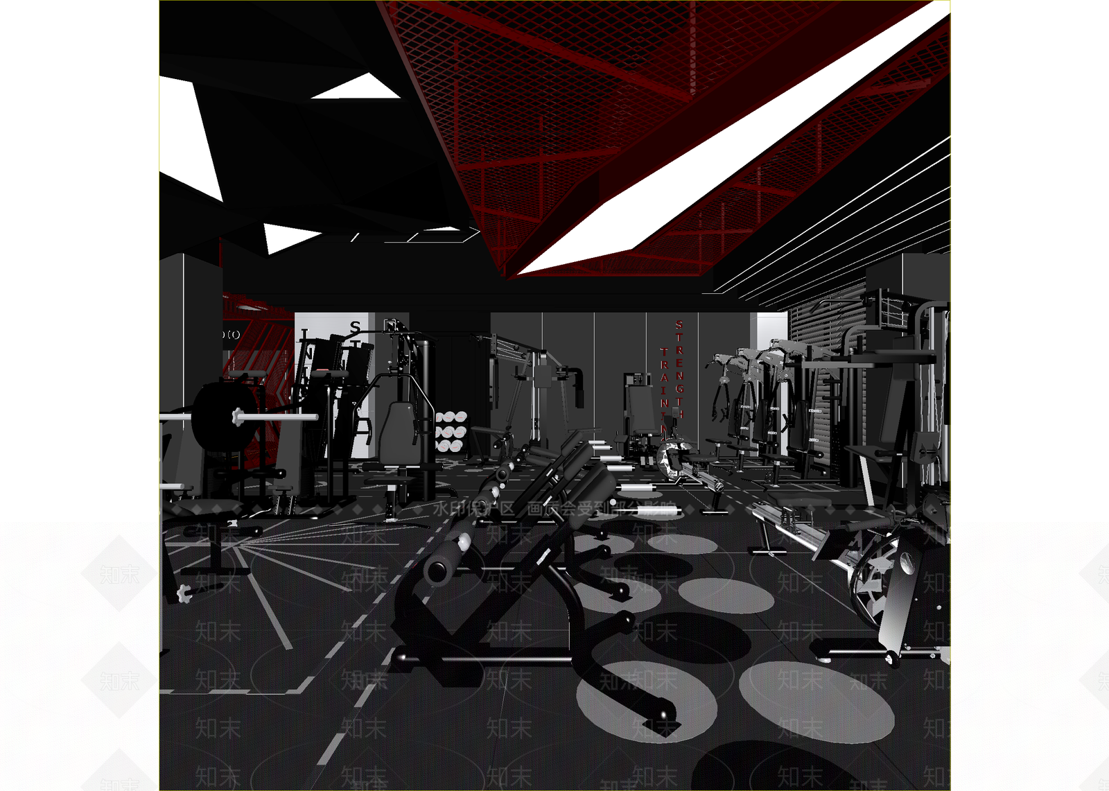 工业健身房3D模型下载【ID:1215053008】
