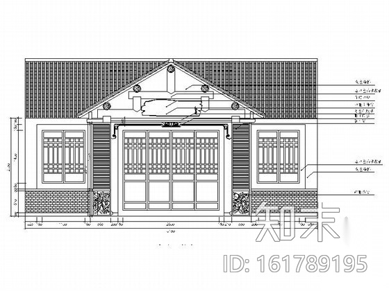 某中式茶馆设计室内局部装修图cad施工图下载【ID:161789195】