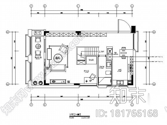 [青岛]LOFT户型装修施工图施工图下载【ID:181766168】