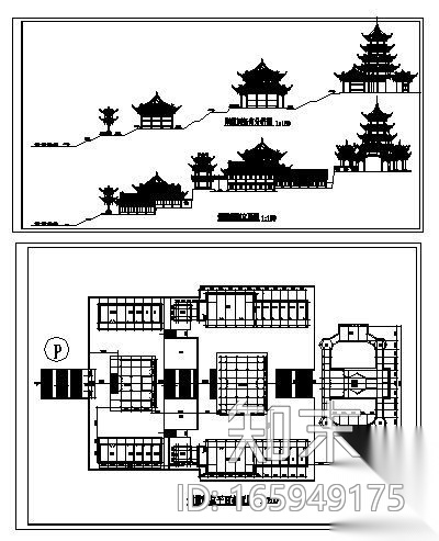 某山地式古建筑群建筑方案图施工图下载【ID:165949175】