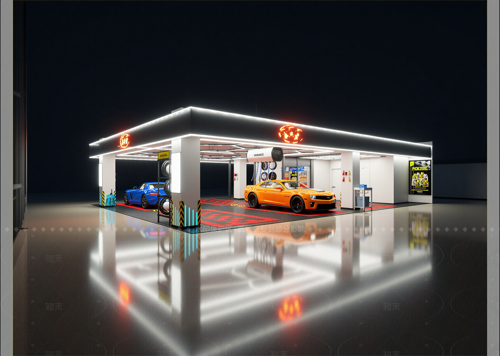 现代汽车展台3D模型下载【ID:1214639102】