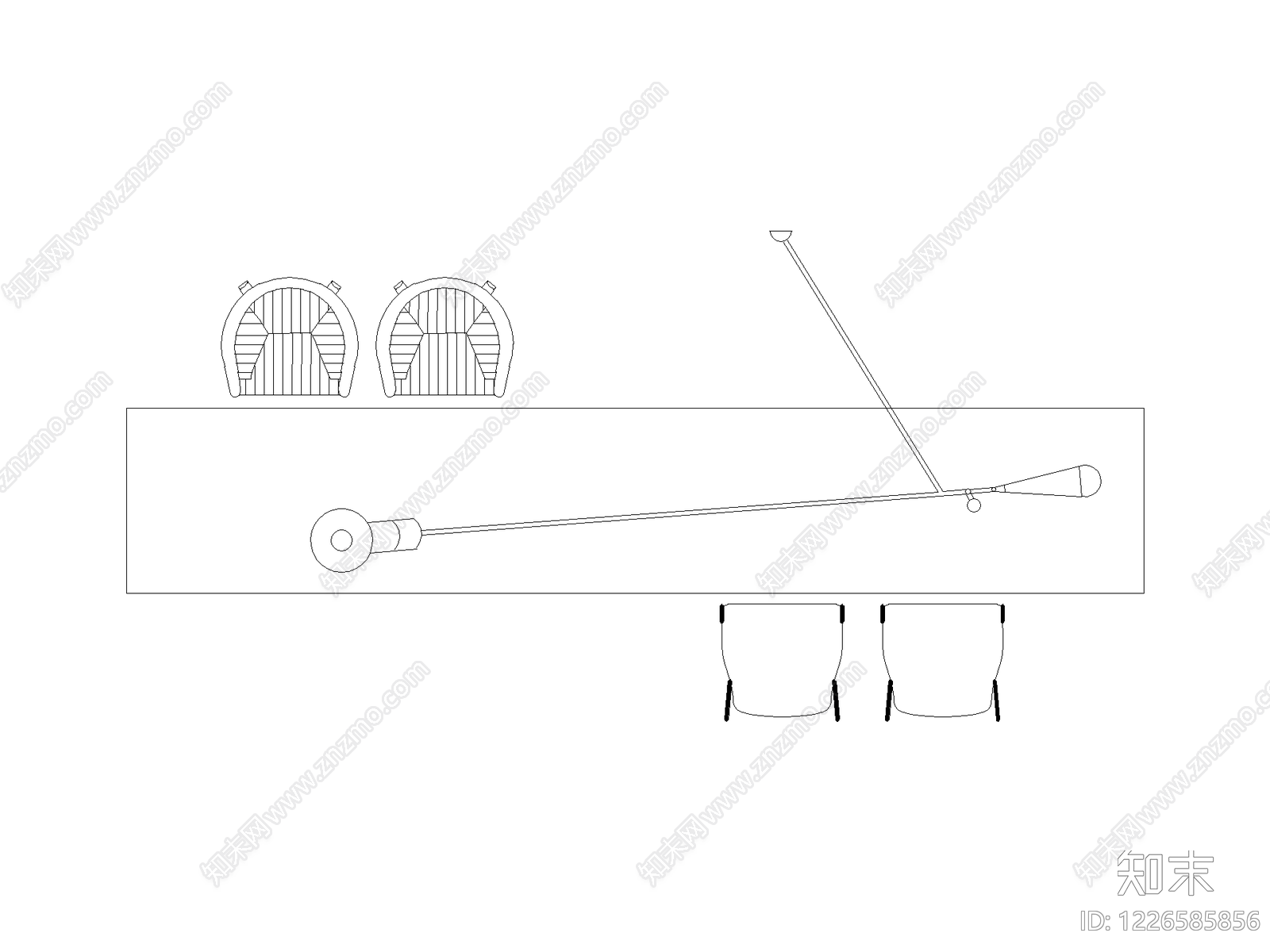 桌子cad施工图下载【ID:1226585856】