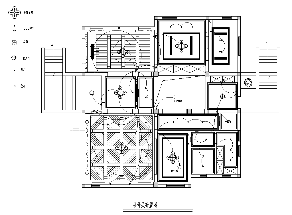 [广东]深圳四层翡翠华庭别墅装修设计施工图施工图下载【ID:180359127】