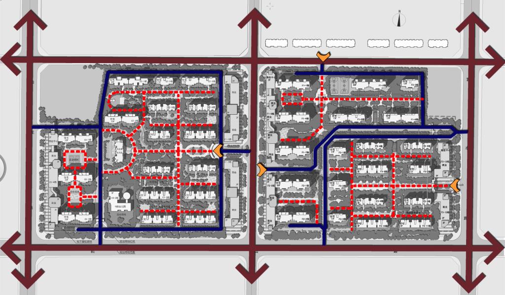 [广东]高层多变造型立面住宅建筑设计方案文本cad施工图下载【ID:166703121】