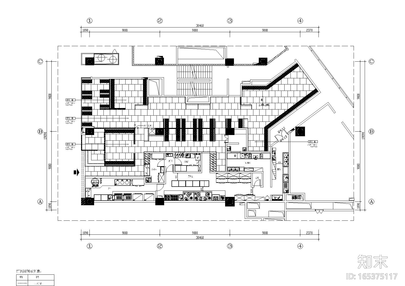 [上海]连锁经济餐厅来福士店施工图_附效果cad施工图下载【ID:165375117】