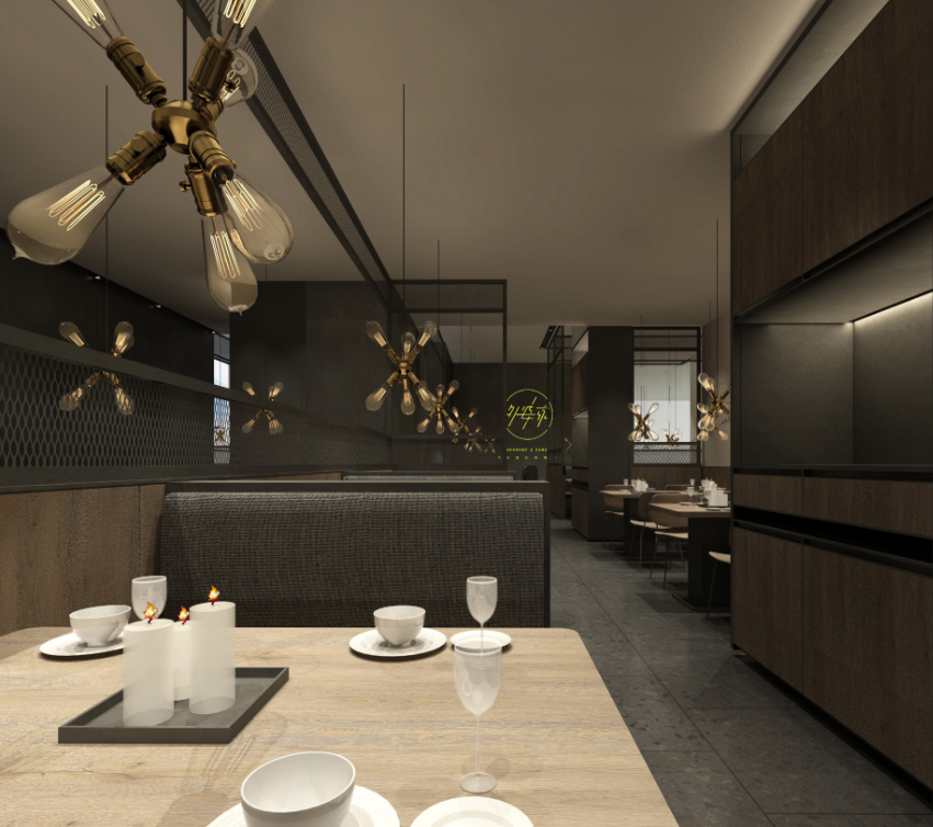 [上海]连锁经济餐厅来福士店施工图_附效果施工图下载【ID:165375117】