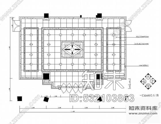 施工图某办公楼大厅装修图cad施工图下载【ID:532103863】