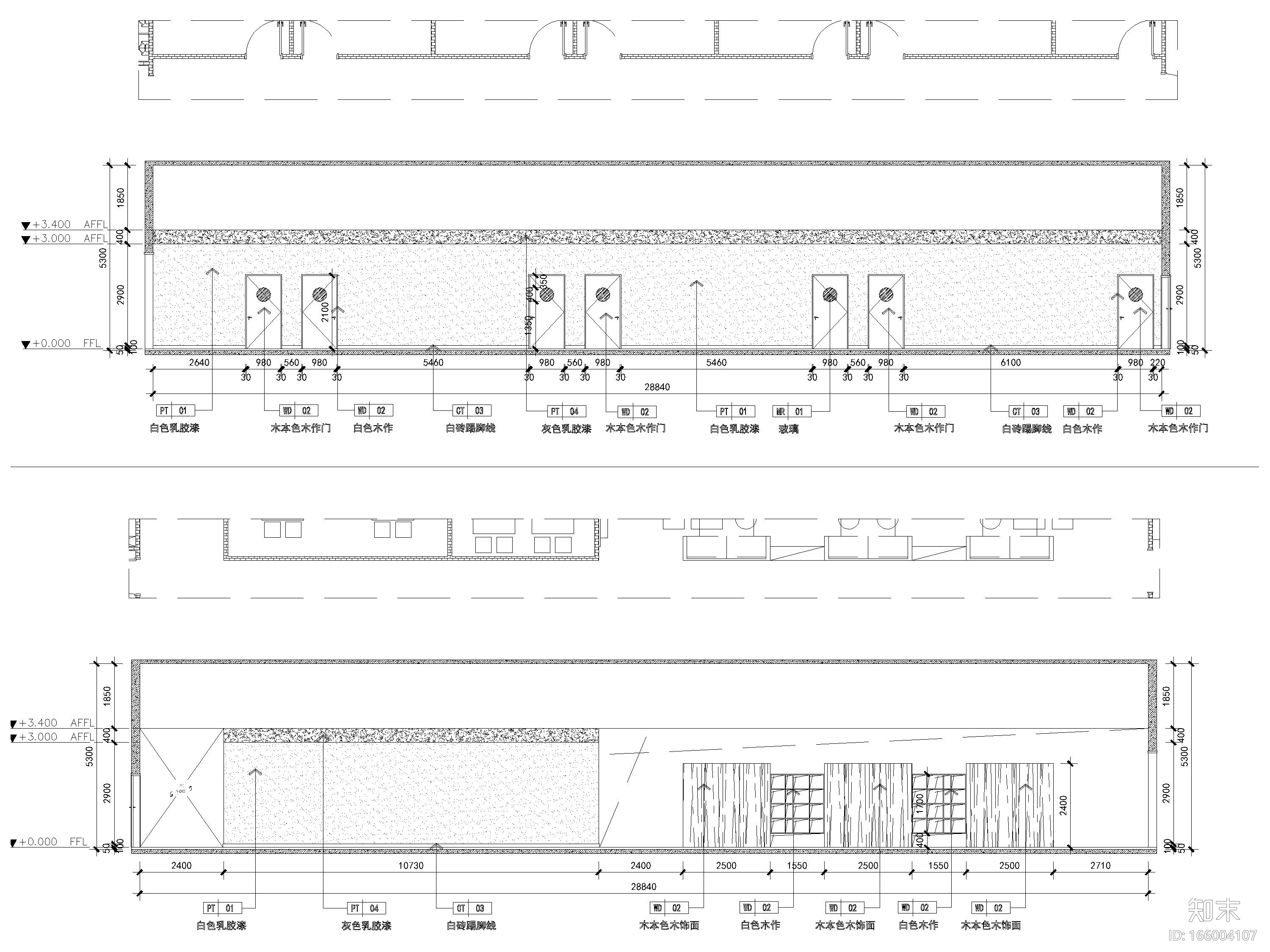 [江苏]800㎡英语培训中心室内装饰施工图cad施工图下载【ID:166004107】