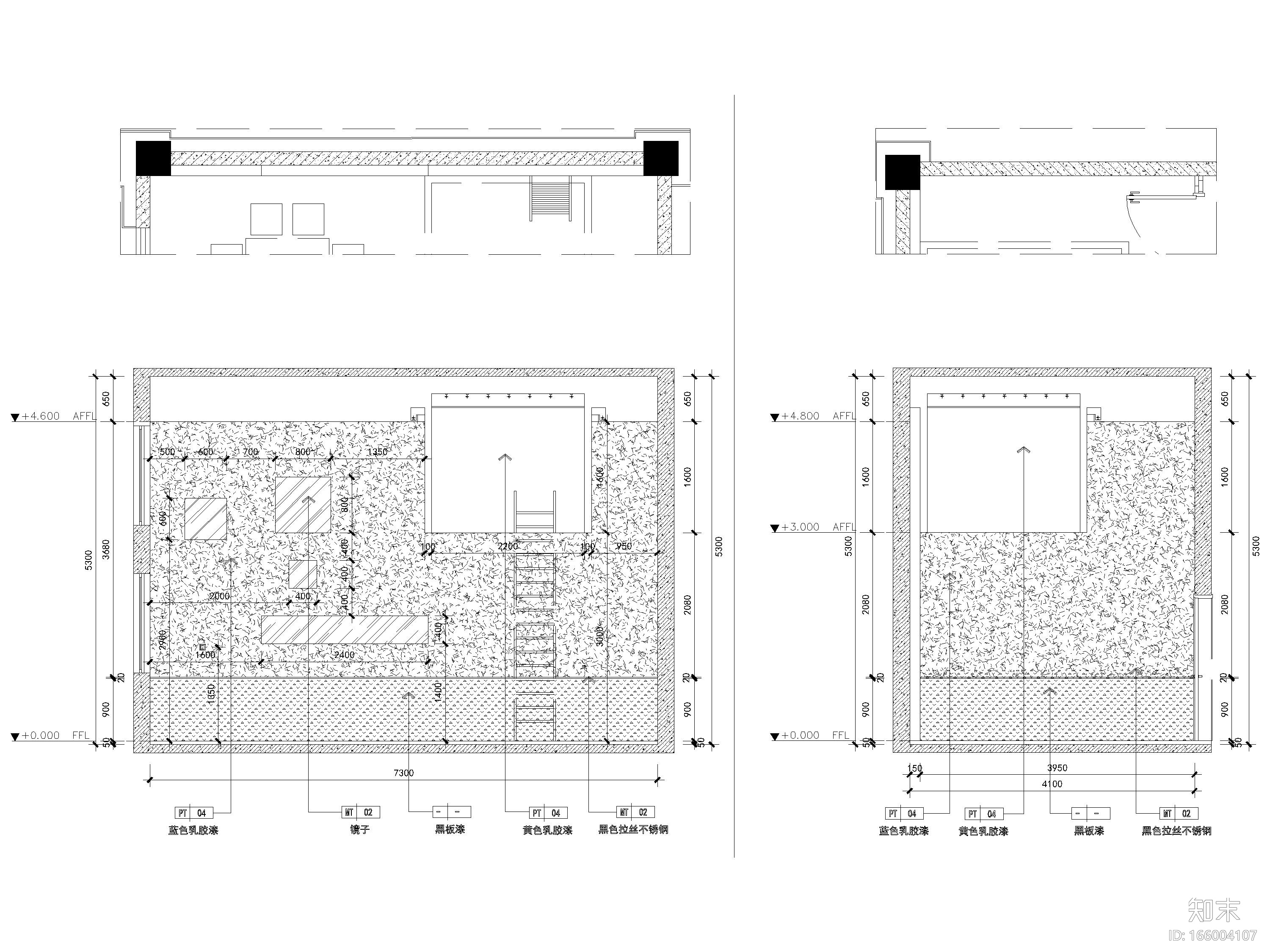 [江苏]800㎡英语培训中心室内装饰施工图cad施工图下载【ID:166004107】