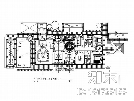 [深圳]某高端简欧双层空中别墅施工图（含效果模型）cad施工图下载【ID:161725155】