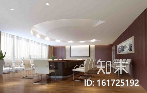 某大厦73平方小会议室装修图（含效果）cad施工图下载【ID:161725192】